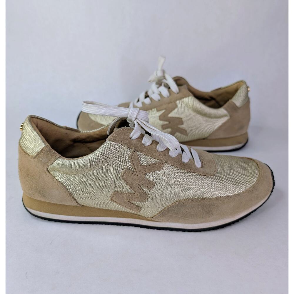 MICHAEL Michael Kors Womens Stanton Trainer Leather Low Top Lace Up 8M
